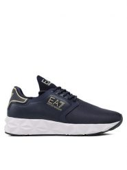 EA7 Emporio Armani Sneakersy X8X123 XK300 S323 Granatowy. Niebieskie buty sportowe casual EA7 Emporio Armani, bez wzorów, z materiału, bez zapięcia. Za 489.99 zł.