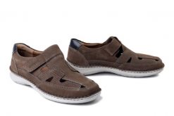 JOSEF SEIBEL 44981 518 740 New Anvers 81 granit, półbuty męskie. Brązowe eleganckie półbuty Josef Seibel, w ażurowe wzory, ze skóry, bez obcasa, bez zapięcia. Za 399.90 zł.