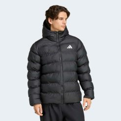 Kurtka puchowa męska ADIDAS. Kurtki Adidas, m, bez wzorów, z materiału, z kapturem. Za 579.99 zł.