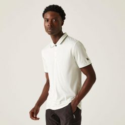 Remex II męska koszulka polo. Białe koszulki polo Regatta, m, bez wzorów, bez kołnierzyka, bez ramiączek. W wyprzedaży za 95.45 zł.