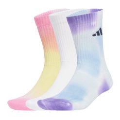 Skarpety Tie-Dye 3 Pairs. Fioletowe skarpety Adidas, bez wzorów, z materiału. Za 99.95 zł.