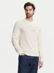 Guess Bluza M5YQ08 KCN01 Beżowy Regular Fit. Brązowe bluzy Guess, m, z aplikacjami, z bawełny, bez kaptura. Za 349.99 zł.