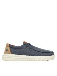 Quiksilver Półbuty WADE-02 Granatowy. Niebieskie eleganckie półbuty Quiksilver, bez wzorów, z materiału, bez obcasa, bez zapięcia. Za 179.99 zł.