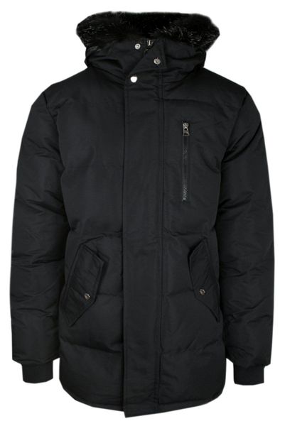 Zimowa, Ocieplana Kurtka z Kapturem - Brave Soul - Czarna. Czarne kurtki Brave Soul, na zimę, l, bez wzorów, z materiału, z kapturem. Za 349.00 zł.