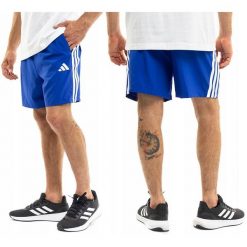 Spodenki treningowe męskie adidas. Niebieskie krótkie spodenki sportowe Adidas, m, bez wzorów. Za 96.00 zł.