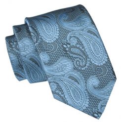 Męski Krawat Angelo di Monti - Niebieski, Paisley. Niebieskie krawaty i muchy Angelo di Monti, bez wzorów, z tkaniny. Za 45.00 zł.