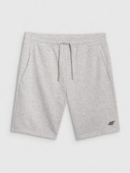 4F Spodenki dresowe regular męskie - szare XXL. Szare krótkie spodenki sportowe 4F, l, bez wzorów, z bawełny. Za 79.99 zł.
