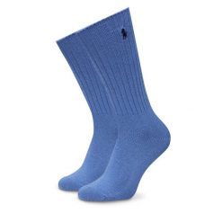 Skarpety długie Polo Ralph Lauren. Niebieskie skarpety Polo Ralph Lauren, bez wzorów. Za 49.99 zł.