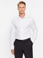Hugo Koszula Kenno 50500965 Biały Slim Fit. Białe koszule Hugo, m, bez wzorów, z bawełny, bez kołnierzyka, bez ramiączek. Za 269.99 zł.