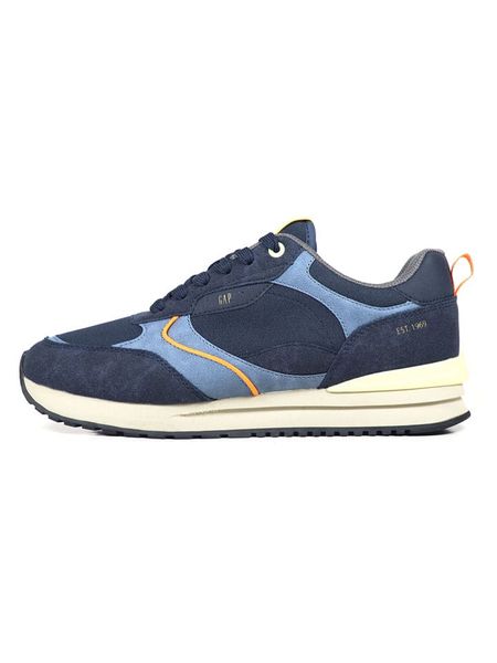 GAP Sneakersy "Run Spirit City" w kolorze granatowo-niebieskim rozmiar: 40. Niebieskie buty do biegania GAP, bez wzorów, bez zapięcia. Za 121.99 zł.