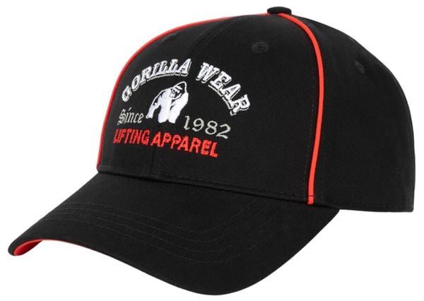 Lugo Czapka - Czarny. Czarne czapki z daszkiem GORILLA WEAR, bez wzorów, z bawełny. Za 170.00 zł.