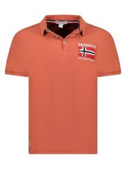 Geographical Norway Koszulka polo "Kinvite" w kolorze pomarańczowym rozmiar: M. Pomarańczowe koszulki polo Geographical Norway, m, bez wzorów, bez kołnierzyka, bez ramiączek. Za 86.99 zł.