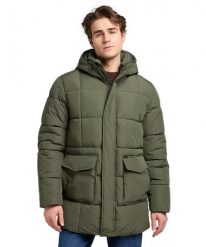 MESKA KURTKA LEE MERCURY PUFFER JKT OLIVE GRAY 112371323. Szare kurtki Lee, na zimę, l, bez wzorów, bez kaptura. Za 499.99 zł.