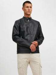 Jack&Jones Kurtka z imitacji skóry Rocky 12223141 Czarny Regular Fit. Czarne kurtki Jack&Jones, l, bez wzorów, ze skóry, bez kaptura. Za 219.99 zł.