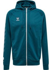 Bluza z kapturem z bawełnianym zamkiem błyskawicznym Hummel Move Grid. Zielone bluzy z kapturem Hummel, s, bez wzorów, z bawełny, z kapturem. Za 297.55 zł.