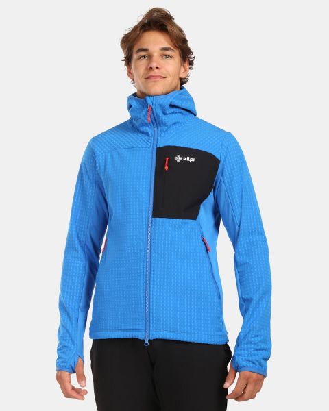 Męska bluza polarowa z kapturem Kilpi FRENI-M. Niebieskie bluzy z kapturem Kilpi, m, bez wzorów, z materiału, z kapturem. Za 215.49 zł.