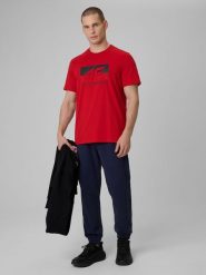 4F Spodnie dresowe joggery męskie - granatowe 3XL. Niebieskie joggery i bojówki 4F, m, bez wzorów, z dresówki. Za 159.99 zł.