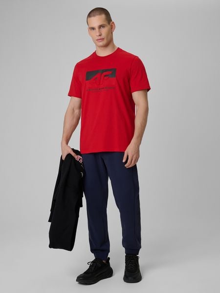 4F Spodnie dresowe joggery męskie - granatowe XXL. Niebieskie joggery i bojówki 4F, m, bez wzorów, z dresówki. Za 159.99 zł.