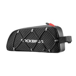 Torba na ramę 1L z breloczkiem - Czarna. Czarne torby na ramię ROCKBROS, bez wzorów, z materiału, bez dodatków. Za 151.60 zł.