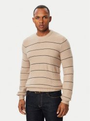 Guess Sweter M6BR37 Z1418 Beżowy Regular Fit. Brązowe swetry rozpinane Guess, m, z aplikacjami, z syntetyku, bez kołnierzyka, bez ramiączek. Za 434.99 zł.