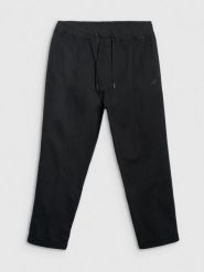 4F Spodnie casual z przeszytym kantem męskie - czarne XL. Czarne spodnie materiałowe 4F, na co dzień, l, bez wzorów, z bawełny, casualowe. Za 159.99 zł.