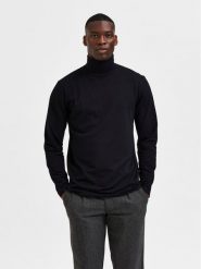 Selected Homme Golf Rory 16081962 Czarny Regular Fit. Czarne golfy Selected Homme, m, bez wzorów, z bawełny, bez ramiączek. Za 164.99 zł.