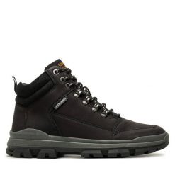 Trzewiki Jack&Jones. Czarne botki sznurowane Jack&Jones, bez wzorów, bez obcasa, bez zapięcia. Za 379.99 zł.