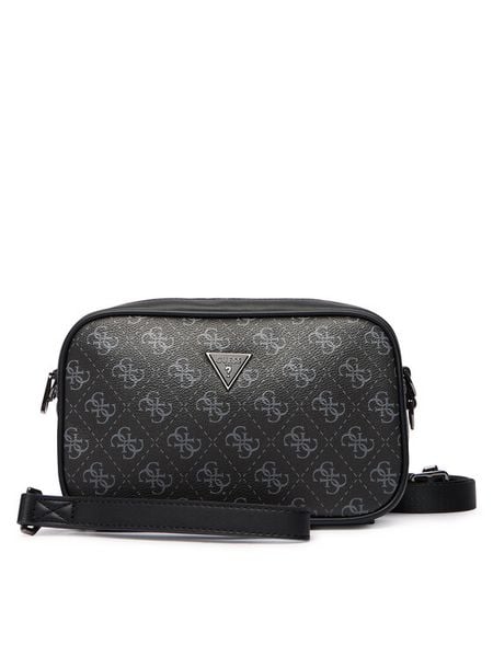 Guess Saszetka HMMILO P6150 Czarny. Czarne saszetki i nerki Guess, z aplikacjami, ze skóry. Za 329.99 zł.