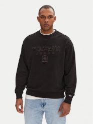 Tommy Jeans Bluza Varsity DM0DM20827 Czarny Relaxed Fit. Czarne bluzy Tommy Jeans, m, bez wzorów, z bawełny, bez kaptura. Za 209.99 zł.