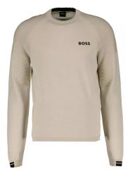 Hugo Boss Underwear Sweter w kolorze beżowym rozmiar: S. Brązowe swetry nierozpinane Hugo Boss Underwear, s, bez wzorów, z bawełny, bez kołnierzyka, bez ramiączek. Za 402.45 zł.