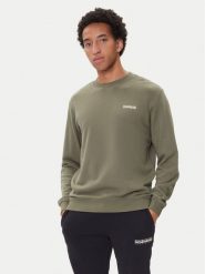 Napapijri Bluza B-Small Box C NP0A88TP Khaki Relaxed Fit. Brązowe bluzy Napapijri, m, bez wzorów, z bawełny, bez kaptura. Za 229.99 zł.