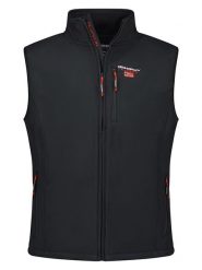 Geographical Norway Kamizelka softshellowa "Vakito" w kolorze czarnym rozmiar: M. Czarne kamizelki sportowe Geographical Norway, m, bez wzorów, bez kaptura, outdoorowe. Za 131.74 zł.