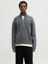 Jack & Jones Sweter w kolorze szarym rozmiar: L. Szare swetry nierozpinane Jack & Jones, l, bez wzorów, bez kołnierzyka, bez ramiączek. Za 170.47 zł.