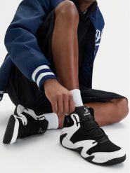 SHAQ Sneakersy WB-Devastator AQ95010M-BW Czarny. Czarne buty sportowe casual Shaq, bez wzorów, ze skóry, bez zapięcia. Za 269.99 zł.