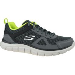 Skechers Track-Bucolo, męskie buty treningowe, Szare. Szare buty treningowe Skechers, bez wzorów, z materiału, trekkingowe. Za 259.99 zł.