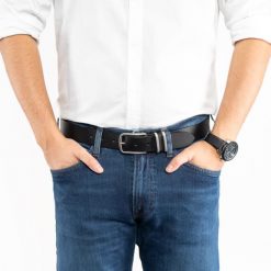 TOM TAILOR MĘSKI PASEK SKÓRZANY KLASYCZNY SKÓRA TG1046R69/790 35mm Gürtel Q.1869 0790 BLACK. Czarne paski Tom Tailor, bez wzorów, ze skóry, klasyczne. Za 99.99 zł.