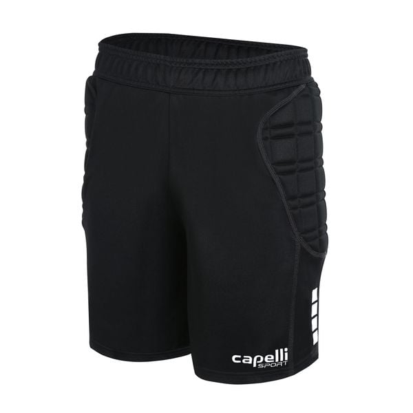 Spodenki bramkarskie męskie Capelli Basics I Adult Goalkeeper. Czarne krótkie spodenki sportowe CAPELLI SPORT, m, bez wzorów, z materiału. Za 89.99 zł.