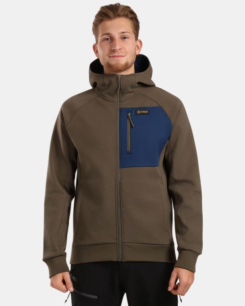 Męska bawełniana bluza Kilpi BALU-M. Zielone bluzy z kapturem Kilpi, m, bez wzorów, z bawełny, z kapturem. Za 370.41 zł.