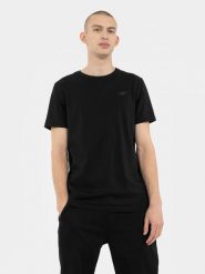 4F T-shirt regular gładki męski 3XL. Czarne t-shirty 4F, m, bez wzorów, z bawełny, bez kołnierzyka, bez ramiączek. Za 39.99 zł.