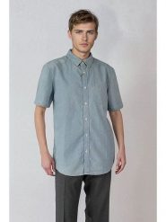 Marks & Spencer Koszula w kolorze błękitnym rozmiar: M. Białe koszule Marks & Spencer, m, bez wzorów, z bawełny, bez kołnierzyka, bez ramiączek. Za 52.30 zł.