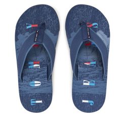 Japonki Tommy Jeans. Niebieskie japonki Tommy Jeans, bez wzorów, z jeansu. Za 109.99 zł.