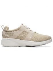 Clarks Sneakersy "Lehman Tie" w kolorze beżowym rozmiar: 44. Brązowe buty sportowe casual Clarks, bez wzorów, z materiału, bez zapięcia. Za 131.74 zł.