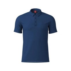 Polo Löffler Merino-Tencel(Tm). Niebieskie koszulki polo LOFFLER, l, bez wzorów, bez kołnierzyka, bez ramiączek. Za 496.50 zł.