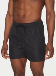 Calvin Klein Swimwear Szorty kąpielowe KM0KM01166 Czarny Regular Fit. Czarne kąpielówki Calvin Klein Swimwear, m, bez wzorów, z syntetyku. Za 179.99 zł.