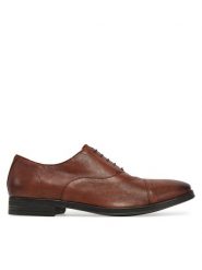 Geox Półbuty U Rezzonico U558QB 000LM C6001 Brązowy. Brązowe eleganckie półbuty Geox, bez wzorów, ze skóry, bez obcasa, bez zapięcia. Za 429.99 zł.