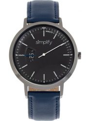 Simplify Zegarek kwarcowy "The 6500" w kolorze srebrno-granatowo-czarnym rozmiar: onesize. Niebieskie, analogowe zegarki Simplify, ze stali. Za 173.99 zł.
