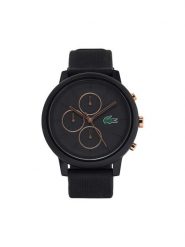 Lacoste Zegarek 2011247 Czarny. Czarne, analogowe zegarki LACOSTE. Za 659.99 zł.