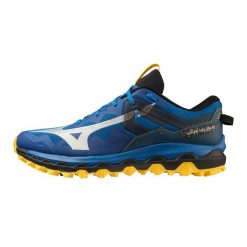 Buty Mizuno Wave Mujin 9 M J1GJ227001. Niebieskie buty treningowe Mizuno, bez wzorów, z gumy, do biegania, mizuno wave. Za 499.99 zł.