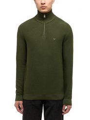 Mustang Sweter "Everett" w kolorze khaki rozmiar: M. Brązowe swetry nierozpinane Mustang, m, bez wzorów, z bawełny, bez kołnierzyka, bez ramiączek. Za 96.60 zł.