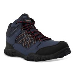 Buty trekkingowe męskie Edgepoint Mid Regatta. Niebieskie buty turystyczne Regatta, bez wzorów, z gumy, bez zapięcia, trekkingowe. Za 216.45 zł.